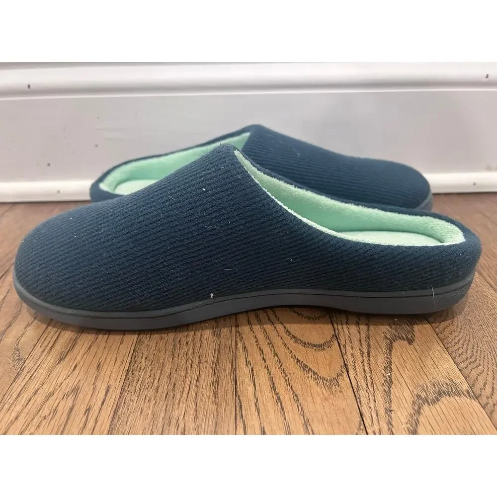 RockDove Original Two Tone Memory Foam Slipper Navy Clog XL 11-12 Gifts for Him